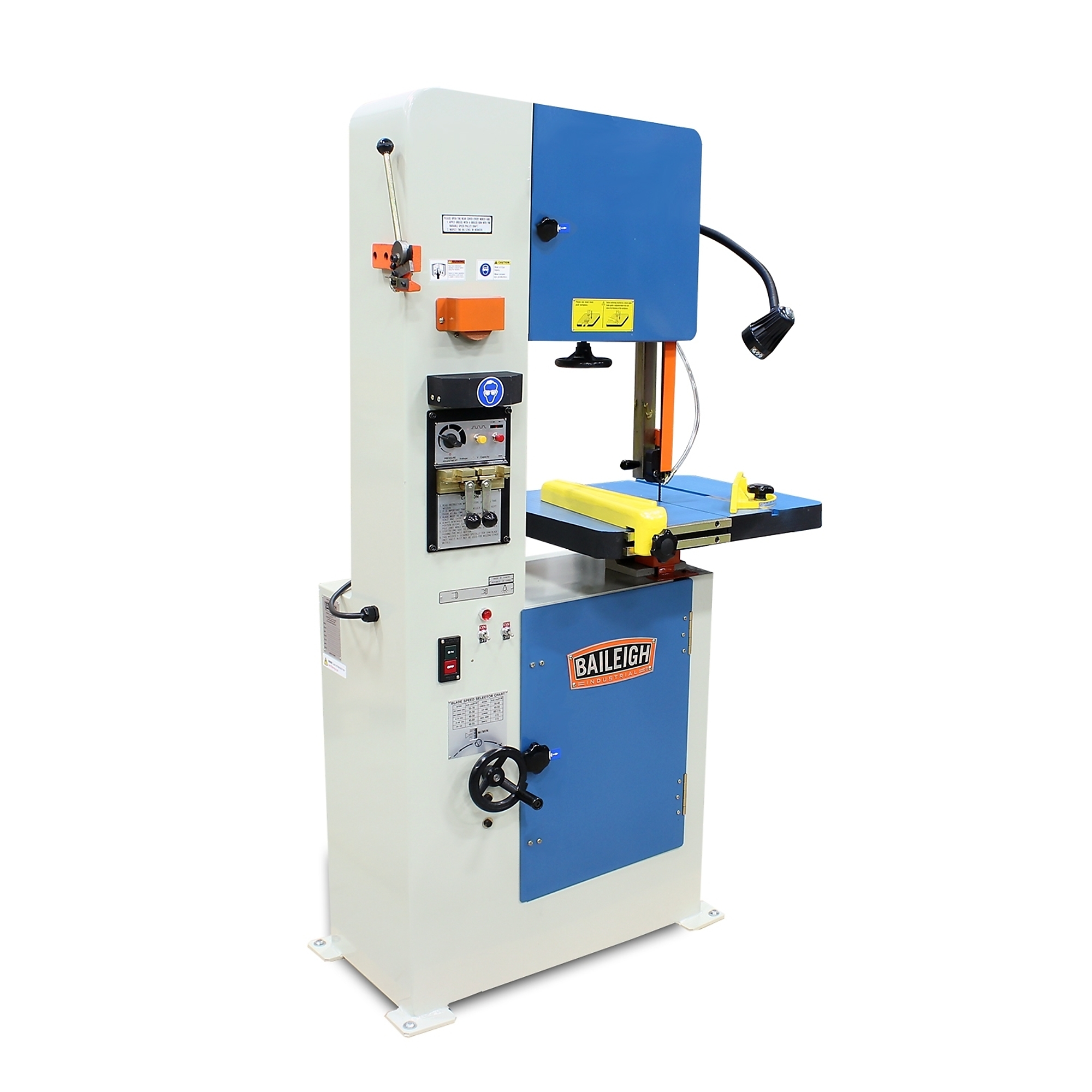 Baileigh, Vertical Bandsaw, Horsepower 1 HP, Volts 220 Power Type Hardwired, Model# BSV-14VS-V2